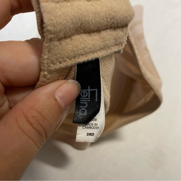 Felina Paramour Marvelous Side Smoothing T Shirt Bra 38D Nude Cream Great Cond - Picture 6 of 10